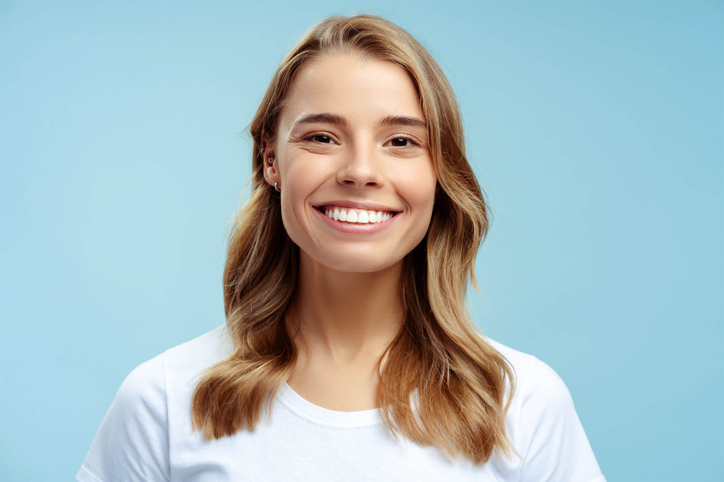 Woman with whitened teeth